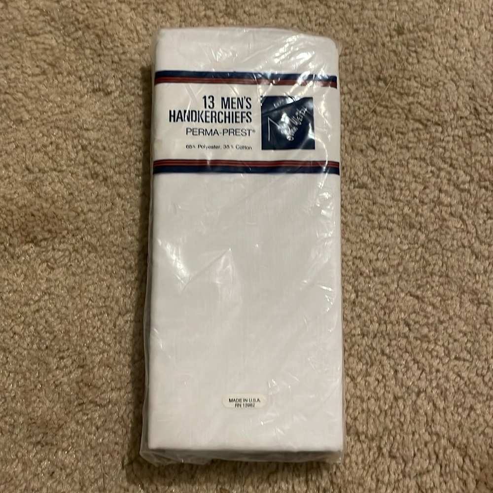 Vintage John Weitz Handkerchiefs Men’s Set Of 13 New In Package